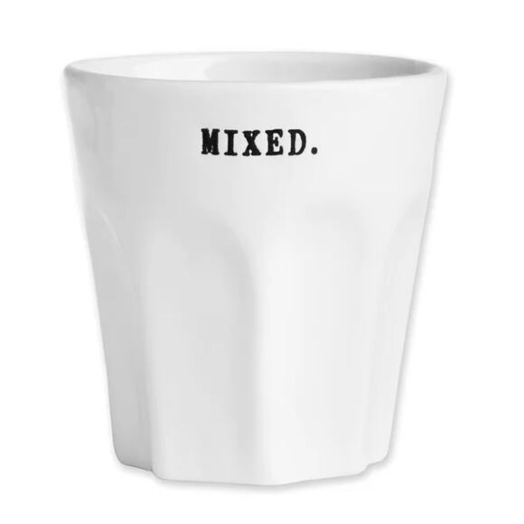 Rae Dunn Ceramic DRINKING GLASS Set (3) Glassware 8oz DIRTY MIXED SHAKEN Martini - Picture 5 of 10